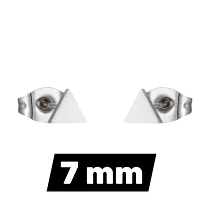 Stainless Steel Triangle Earrings Various Colors 8-12mm - Geometric Studs