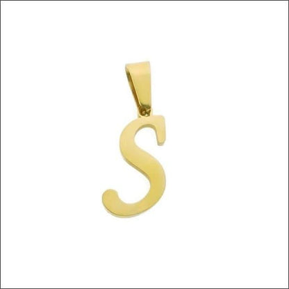 Gouden Initiaal Hanger Met Letter ’s’ - Stalen Goudkleurige Letter Hanger Initiaal