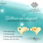 Stalen Hartjes Oorbellen 9x8mm - Goldplated - Tijdloos Design - oor2164 - SSE690 - Oorbellen kopen# - 9mm - alles