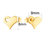 Stalen Hartjes Oorbellen 9x8mm - Goldplated - Tijdloos Design - oor2164 - SSE690 - Oorbellen kopen# - 9mm - alles