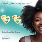 Stalen Hartjes Oorbellen infinity - Goudkleur - oor158 - Oorbellen kopen