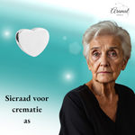 Zilverkleurige asbedel hart – roestvrij staal 13mm