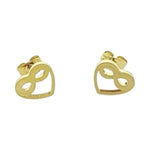 Stalen Infinity Oorbellen - Goudkleur - Hartje - oor594 - XE53866 - Oorbellen kopen# - 10mm - alles