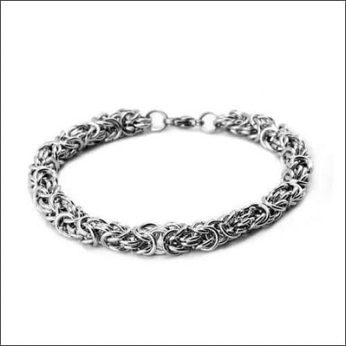 Zilveren Armband Met Knoopontwerp - Stalen Konings Armband Byzantijnse 6mm