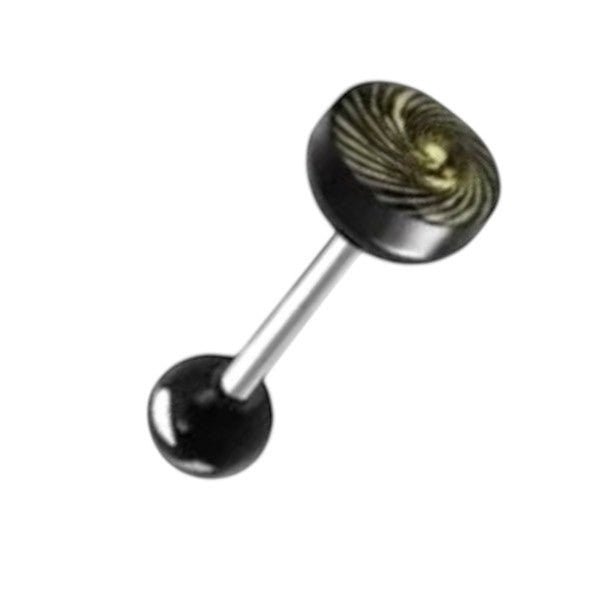 Zwarte en gouden swirl barbells