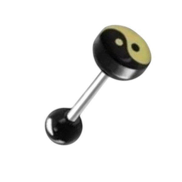Zwarte en gele barbells