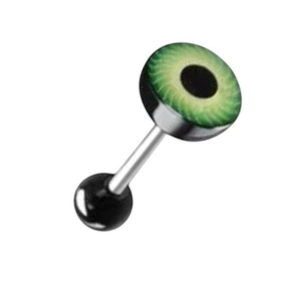 Groene oogballen met zwarte en witte achtergrond