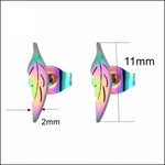 Een paar regenboogkleurige plastic oogballen