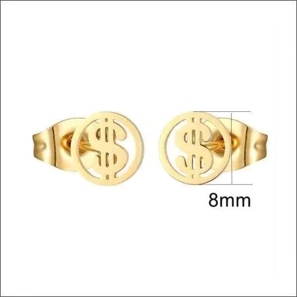 Stalen Oorbellen Goudkleur Rond - Trendy Cadeautjes