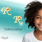 RVS letter K oorstekers goudkleurig