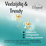 RVS letter K oorstekers goudkleurig