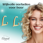 RVS letter L oorstekers goudkleurig