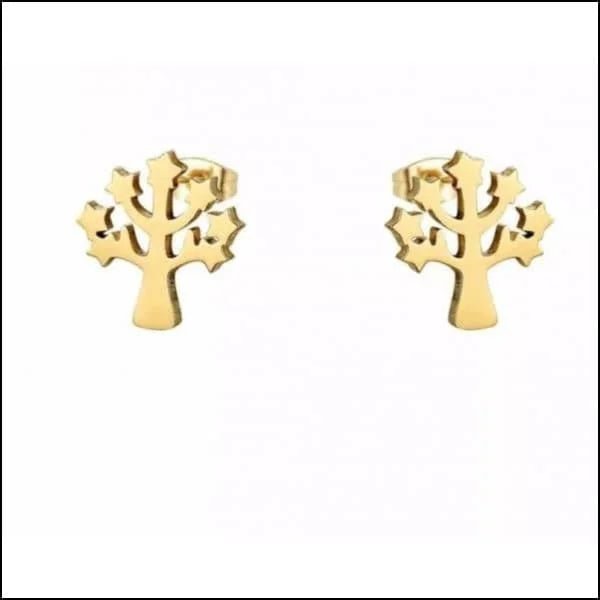 Stalen Oorbellen Levensboom - Perfect Cadeau!
