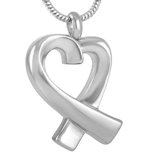 Stalen open hart ashanger – gedenksieraad - Aramat Jewels - Gedenkhangers - cadeautip