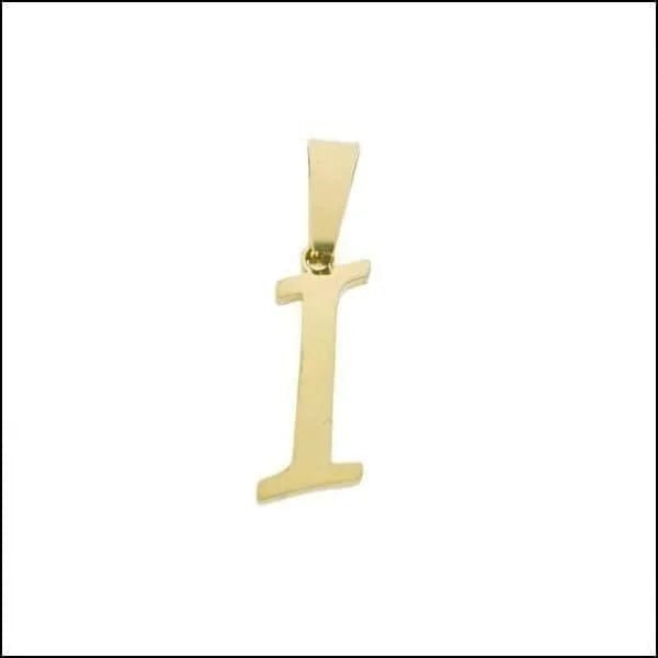 Een gouden letter i hanger