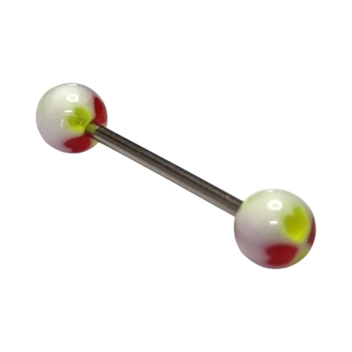 Een paar glazen bollen op een witte achtergrond