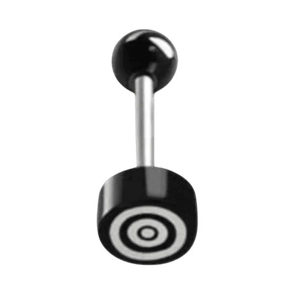 Zwart-witte swirl barbells