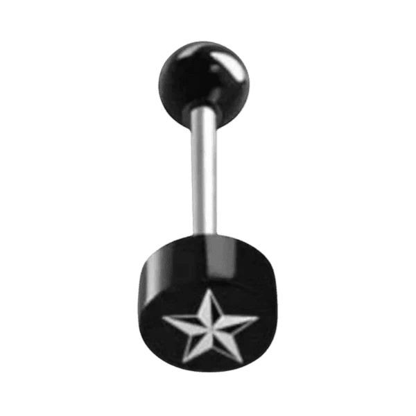 Black star roestvrijstalen nippelpluggen