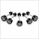 Zwart-witte swirl barbells