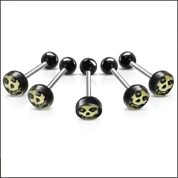 Schedel tongpiercings
