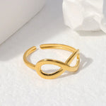 Stalen Verstelbare Open Ring - Infinity Symbool - One Size - ring266 - 161010 - Ringen kopen