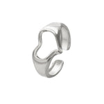 Stalen Verstelbare Open Ring - Open Hartje - One Size - ring288 - 76733 - Ringen kopen