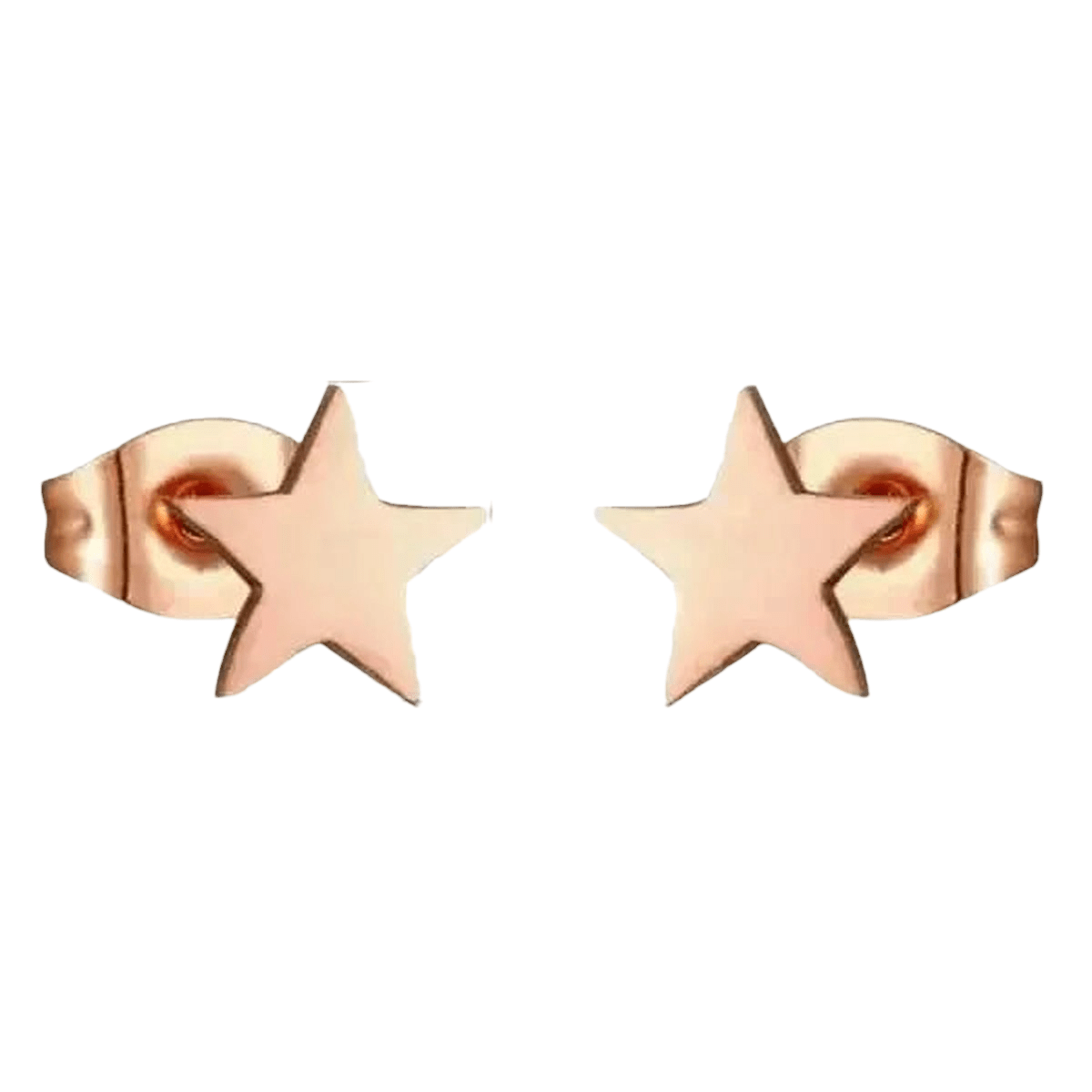 Ster oorstekers rosegoud staal – 7mm tijdloos - Aramat Jewels - Oorbellen - cadeautip