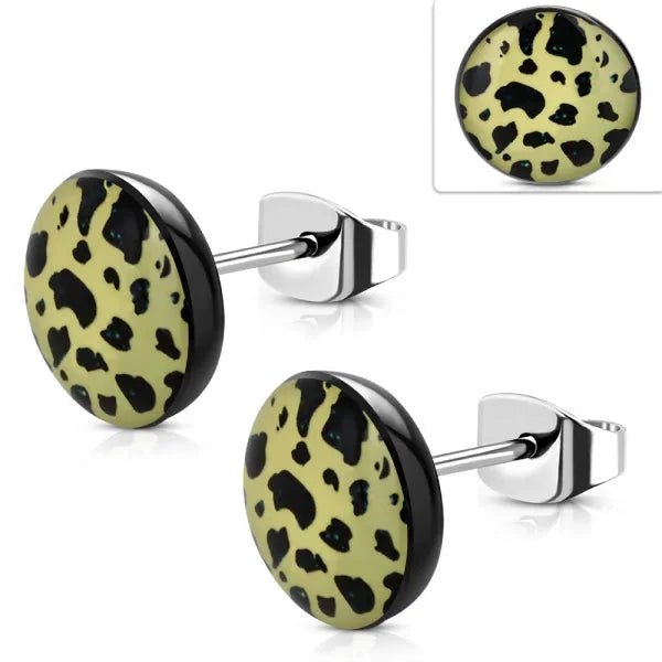 Oorbellen met koeienprint