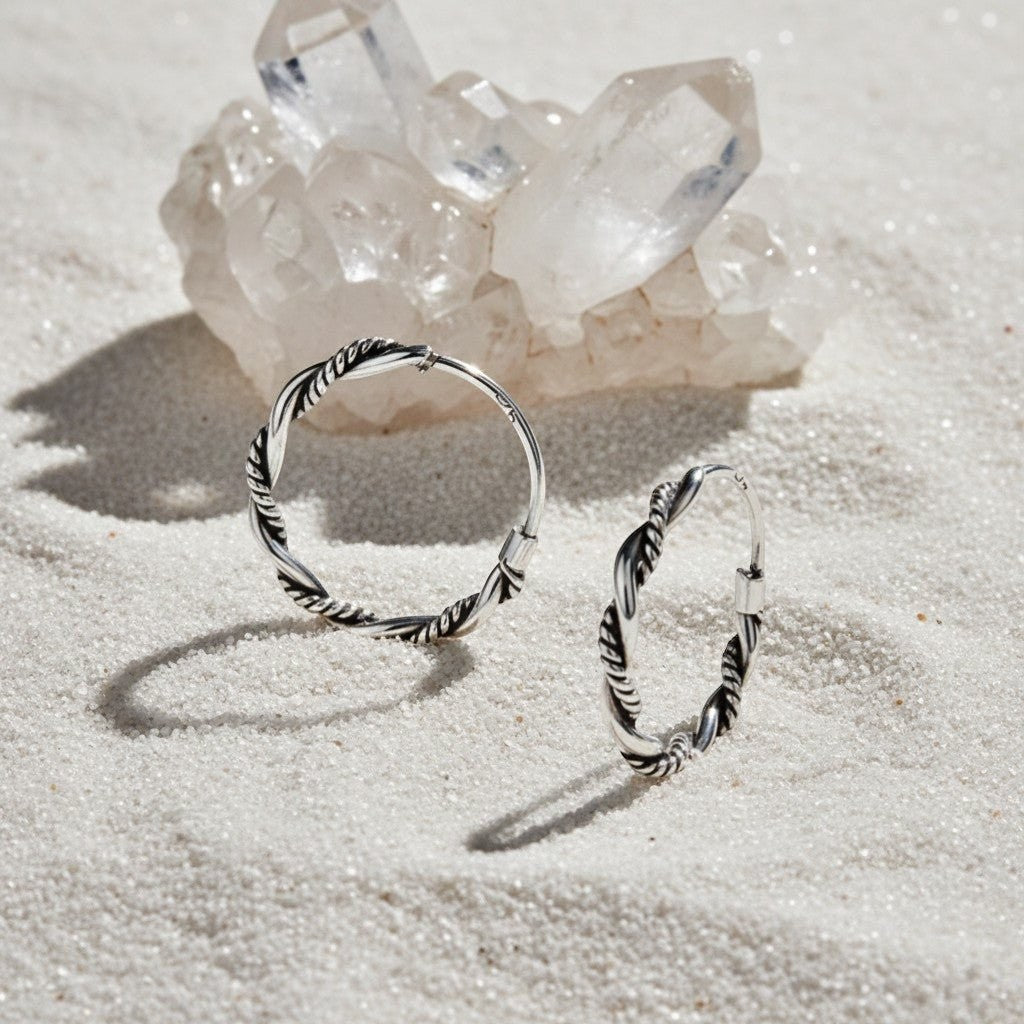 Tijdloze Bali Hoepeloorringen 16mm - Aramat Jewels - Oorringen - cadeautip