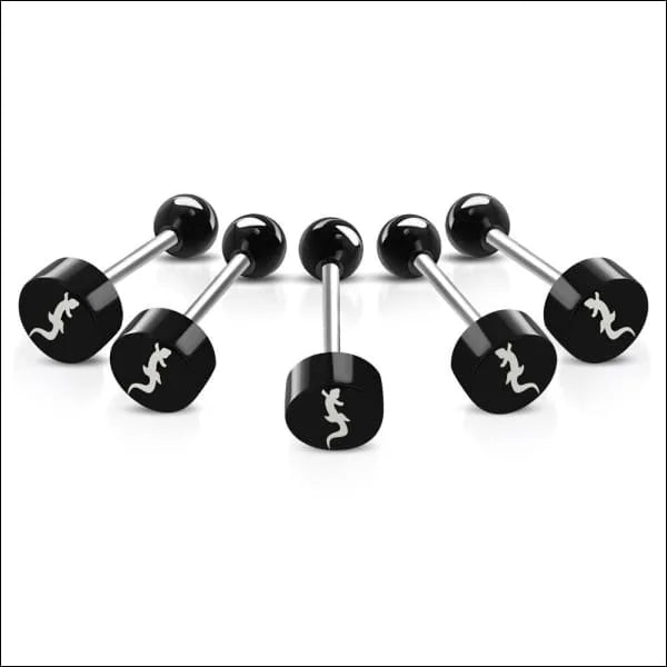 Stalen Tongpiercing Logo Piercing Gekko/salamander | Lichaamssieraden