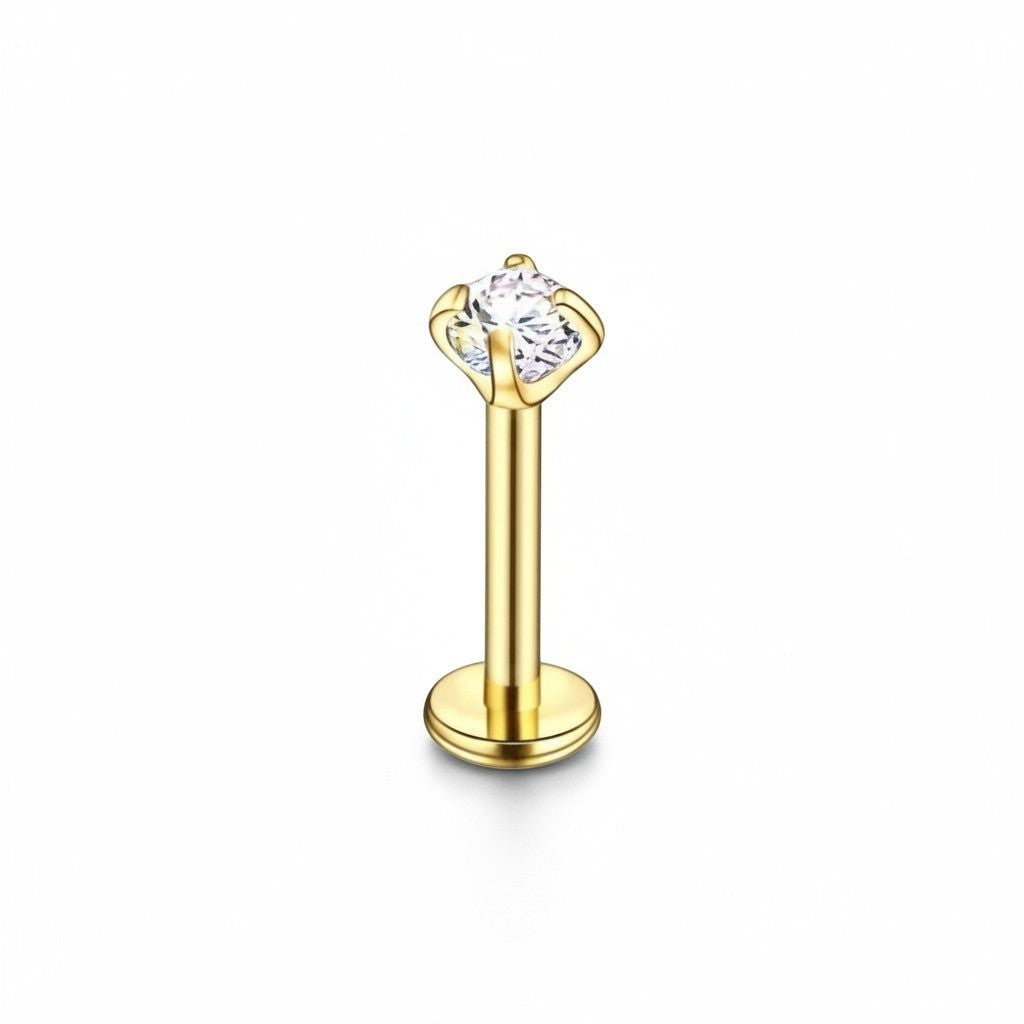 Tragus Helix Piercing Goudkleur AB Zirkonia 6mm 1.2mm - Aramat Jewels - Piercings - cadeautip