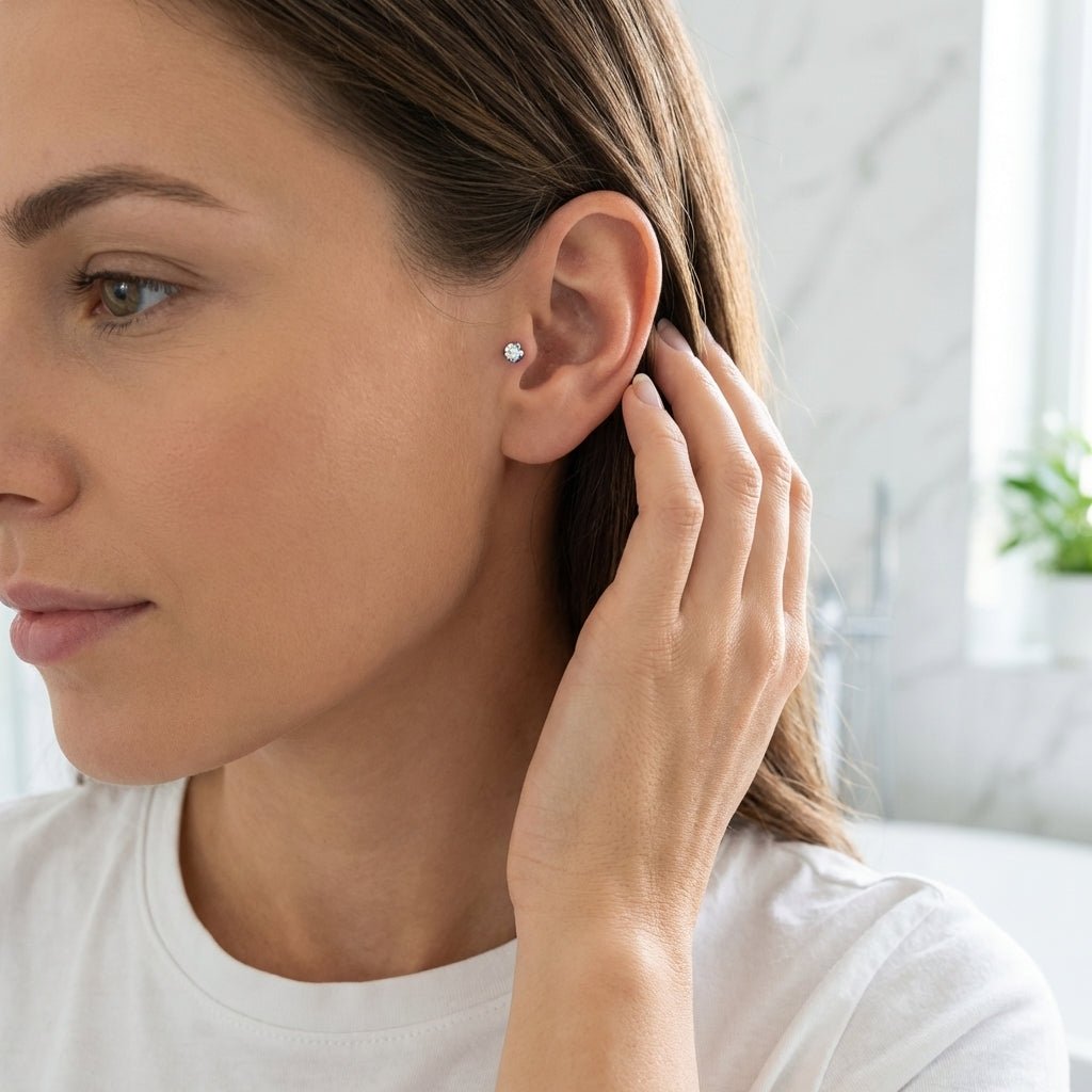 Tragus Helix Piercing – Multikleur – AB Zirkonia - Aramat Jewels - Piercings - cadeautip