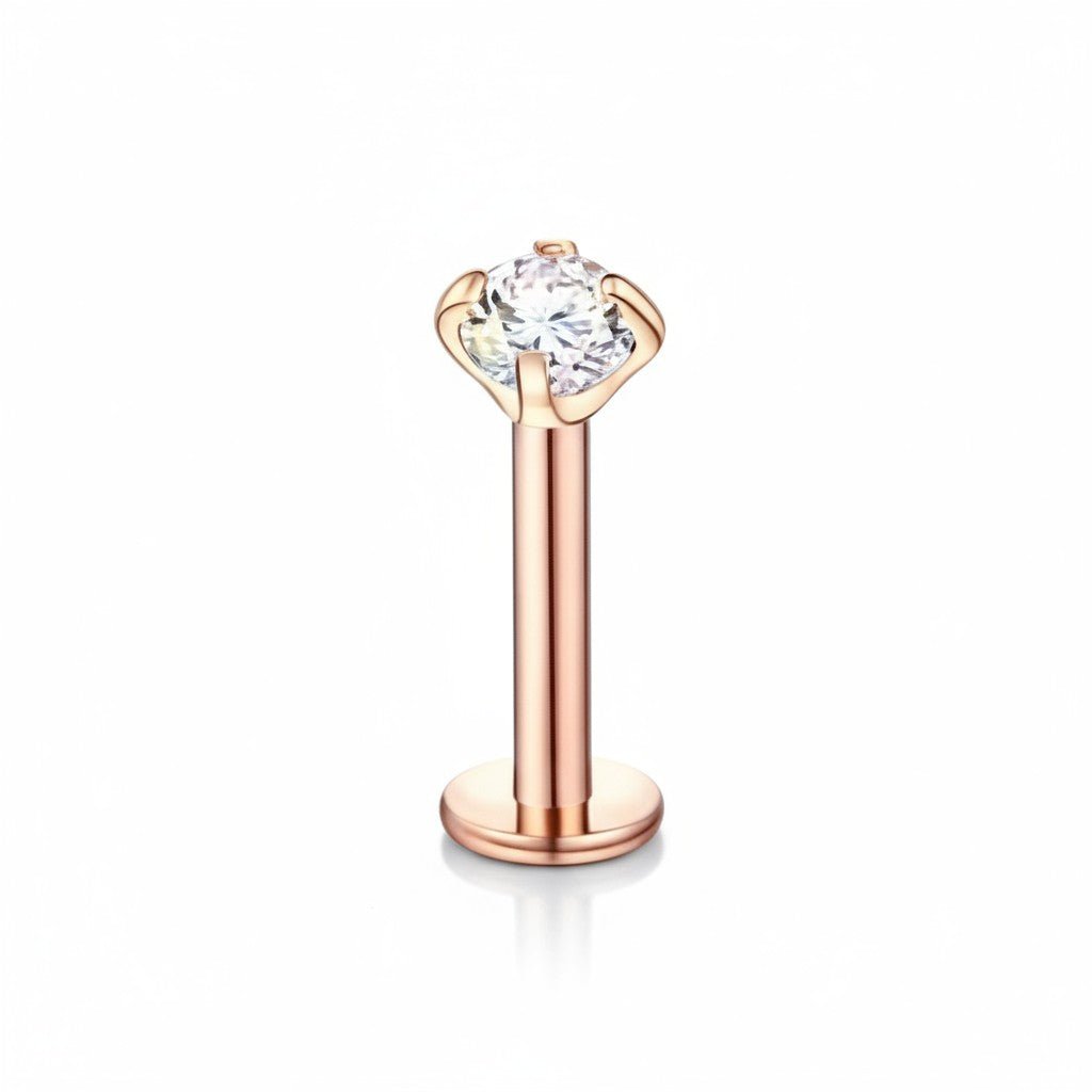 Tragus Helix Piercing – Roségoud – AB Zirkonia - Aramat Jewels - Piercings - cadeautip