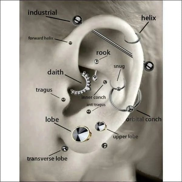Tragus Helix Piercing – Zilverkleur – AB Zirkonia (4mm) - Aramat Jewels - Piercings - cadeautip