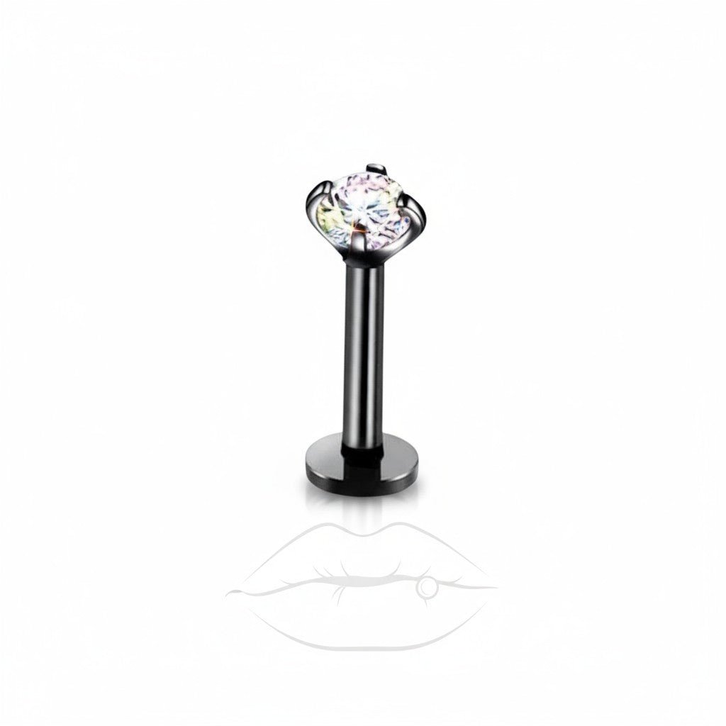 Tragus Helix Piercing – Zwart – AB Zirkonia - Aramat Jewels - Piercings - cadeautip