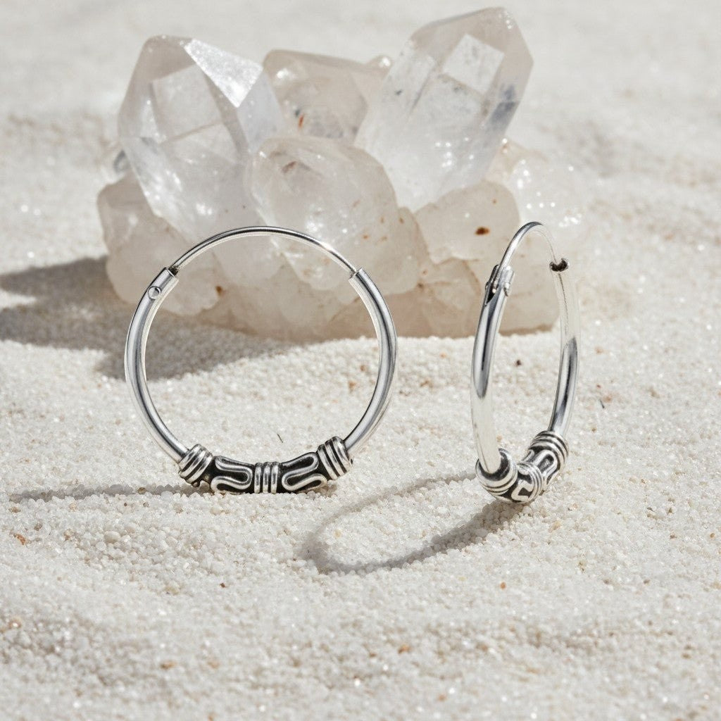 Trendy Unisex Bali Oorringen 16mm - Aramat Jewels - Oorringen - cadeautip