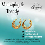 Triple Goudkleurige Oorringen Rond - 20x7mm - oor6293 - 647260 - Oorringen kopen# - 20mm - alles - cadeau