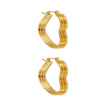 Triple Hart Oorringen Goudkleurig - Liefdevolle Statement - oor6283 - 827751 - Oorringen kopen# - 25mm - alles - cadeau