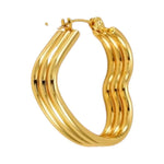 Triple Hart Oorringen Goudkleurig - Liefdevolle Statement - oor6283 - 827751 - Oorringen kopen# - 25mm - alles - cadeau