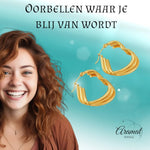 Triple Hartvormige Oorringen 25mm - oor6304 - 827749 - Oorringen kopen# - 25mm - alles - cadeau