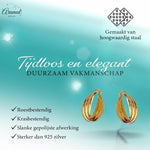 Triple oorringen dames – goudkleurig - oor6401 - 25439 - Oorringen kopen# - 22mm - alles - cadeau