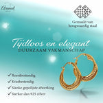 Triple Oorringen Goudkleurig - Gedraaid Design 25mm - oor6281 - 536095 - Oorringen kopen# - 25mm - alles - cadeau