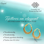Triple Oorringen Rond 25x7mm - Goudkleurig RVS - oor6292 - 647259 - Oorringen kopen# - 25mm - alles - cadeau