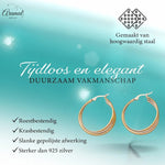Triple Oorringen Rond Gekruist Bicolor - 35x15mm - oor6286 - 49845 - Oorringen kopen# - 35mm - alles - bicolor