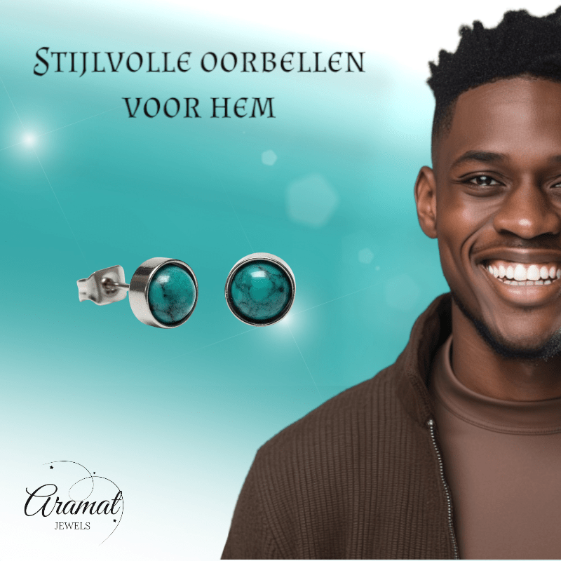 Turquoise Steen Oorbellen - Stijlvol en Duurzaam - Aramat Jewels - Oorbellen - cadeautip