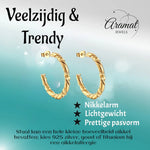 Twisted Hoepel Oorstekers 30mm - RVS - Tijdloos & Trendy - oor6239 - 22966 - Oorbellen kopen# - Goudkleur - 30mm - alles