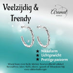 Twisted Hoepel Oorstekers 30mm - RVS - Tijdloos & Trendy - oor6240 - 22964 - Oorbellen kopen# - Zilverkleur - 30mm - alles