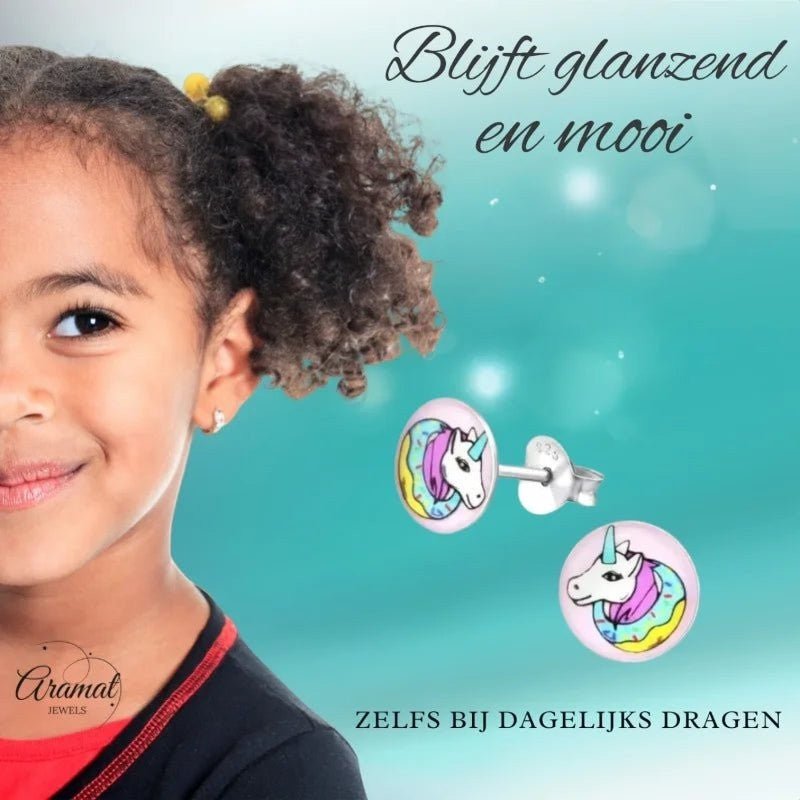 Eenhoorn oorbellen.