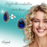 Zilveren Abalone Oorbellen 12x9 mm
