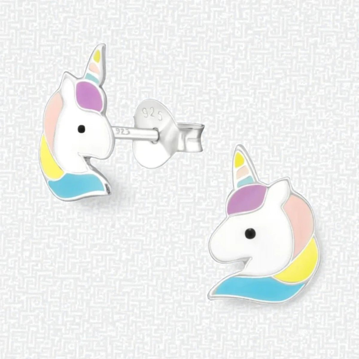 Unieke Zilveren Unicorn Oorbellen - Cadeautje Meisje - Aramat Jewels - Oorbellen - cadeautip
